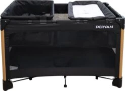 Deryan Luxe Campingbed Compleet - 120x60cm - Bodemverhoger - Verschoonblad - Opbergmand - Zwart -Maxi-Cosi Winkel 1200x881 4