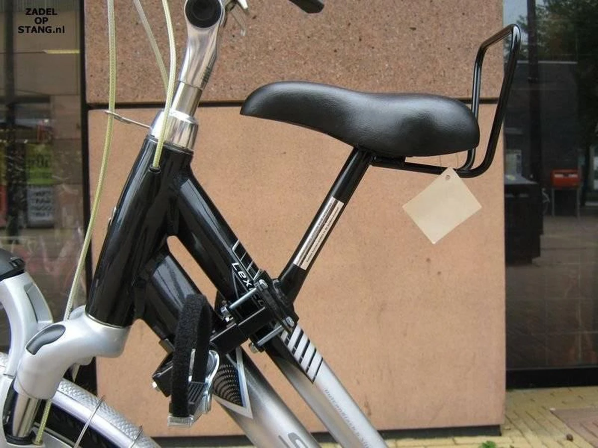 Zadel Op Stang Model 3 Kinderzitje Voor Damesfiets Met Dubbele Stang Met Dikke Onderbuis - Nooit Meer Zwaar Sturen 7 Zadel Op Stang Model 3 Kinderzitje Voor Damesfiets Met Dubbele Stang Met Dikke Onderbuis - Nooit Meer Zwaar Sturen - Image 7