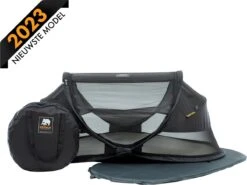 Deryan Baby Luxe Campingbedje – Inclusief Zelfopblaasbare Matras - Zwart