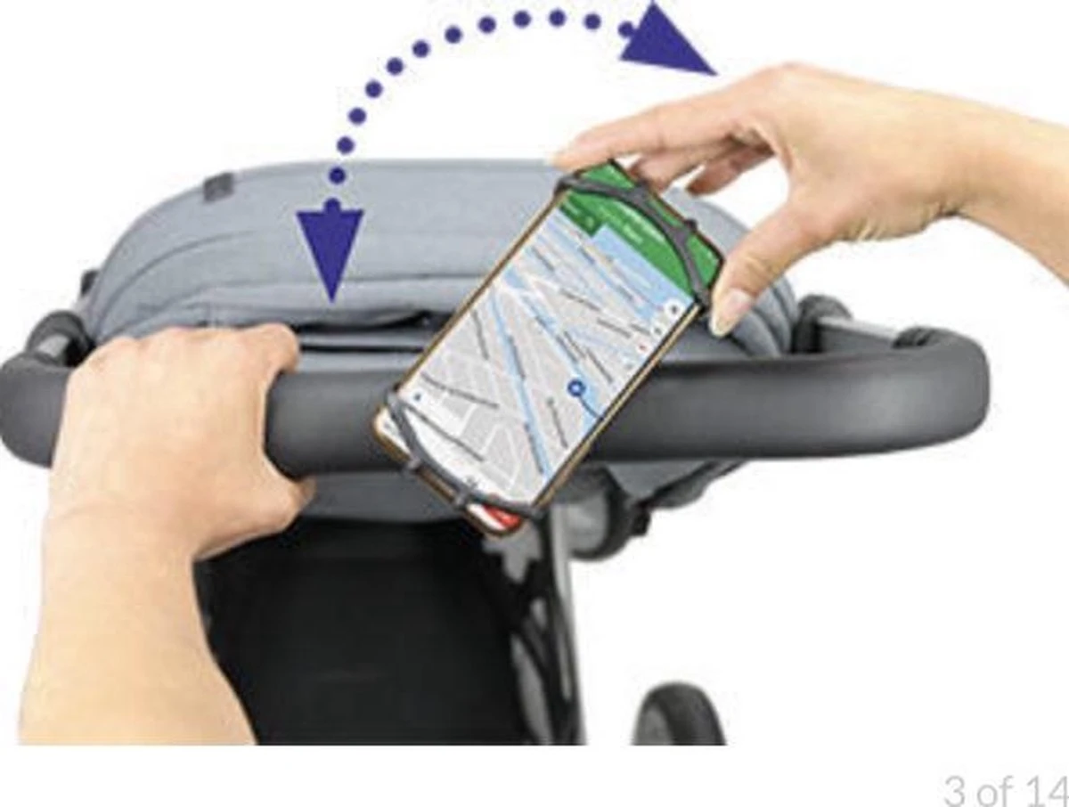 Dooky Telefoonhouder Smartphone Telefoon Houder 360* Rotatie Universeel Kinderwagen Fiets Zwart 17 Dooky Telefoonhouder Smartphone Telefoon Houder 360* Rotatie Universeel Kinderwagen Fiets Zwart - Image 17