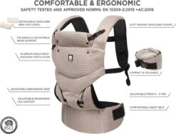 Dooky Ergonomische Draagzak Urban Comfort Beige Desert -Maxi-Cosi Winkel 1200x912 3