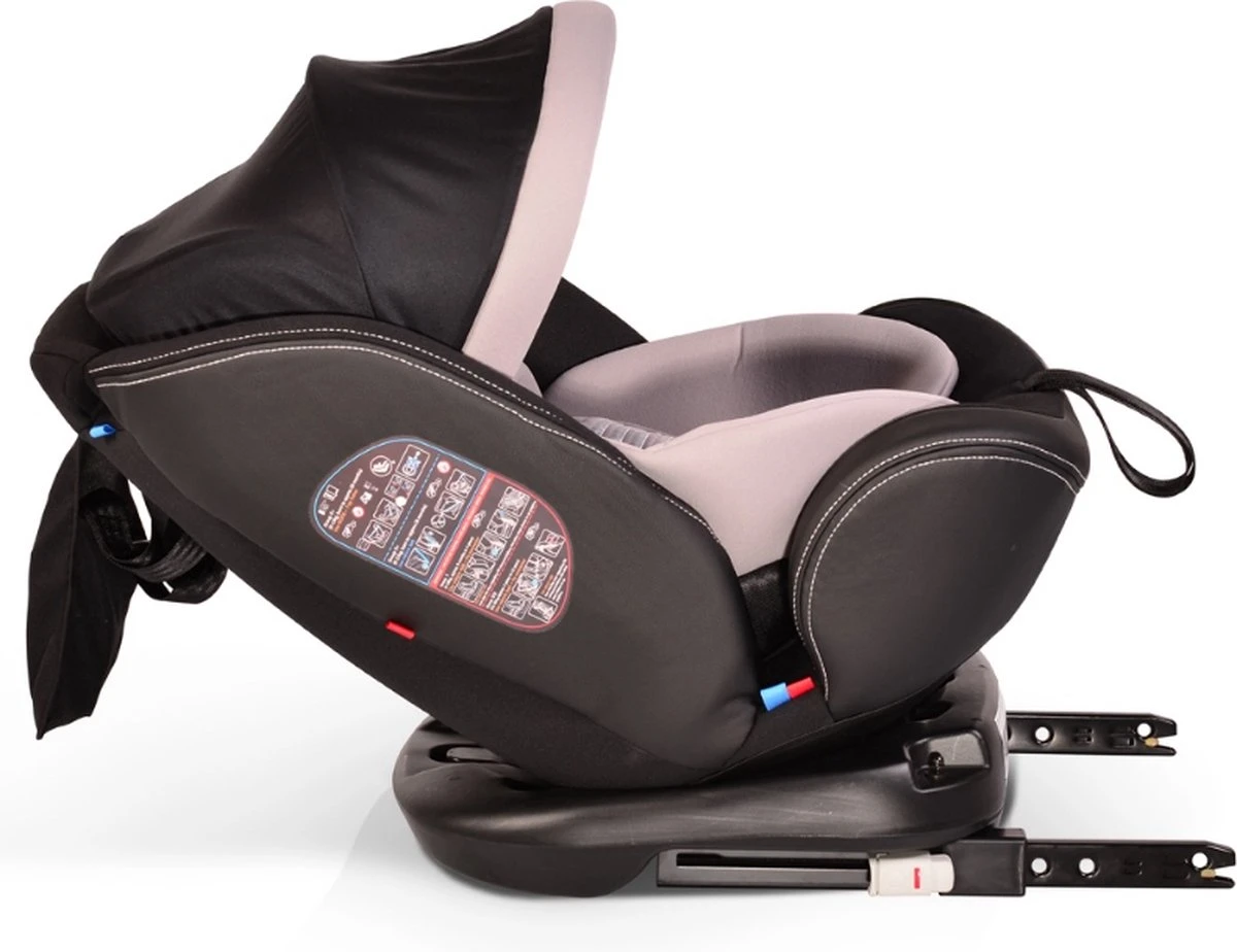 Cangaroo Pilot Black Leather SPS Isofix 360° 0-36 Kg Autostoel Met Zonnekap 8 Cangaroo Pilot Black Leather SPS Isofix 360° 0-36 Kg Autostoel Met Zonnekap - Image 8