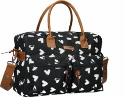 Kidzroom Black And White Luiertas - Zwart - Ophanglussen Kinderwagen - Verschoonmatje - Verstelbare Schouderband -Maxi-Cosi Winkel 1200x939 5