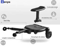 Merkloos Meerijdplankje Universeel Buggy/Kinderwagen - Kinderwagen Accessoire Met Afneembaar Zitje Van Hoogwaardige Kwaliteit - Verstelbaar Meerijdplankje -Maxi-Cosi Winkel 1200x941 1