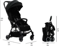 Hamilton By Yoop X1 Plus Buggy – Nieuw, Hoger, Uitgebreider 2023 Model – Premium Stroller Met One Hand Folding Technologie – Zwart – Lichte, Verstelbare En Wendbare Kinderwagen Met Vele Gemakken -Maxi-Cosi Winkel 1200x941 3