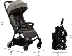 Hamilton By Yoop X1 Plus Buggy – Nieuw, Hoger, Uitgebreider 2023 Model – Premium Stroller Met One Hand Folding Technologie – Grijs – Lichte, Verstelbare En Wendbare Kinderwagen Met Vele Gemakken -Maxi-Cosi Winkel 1200x942 4