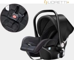 Merkloos Lioretti® Luxe Baby Buggy 3 In 1 | Baby Wagen | Kinderwagen Met Stoel En Wieg | Inklapbaar | Hoge Kwaliteit | Combi | Zwart -Maxi-Cosi Winkel 1200x960 5