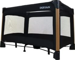 Deryan Luxe Campingbed Compleet - 120x60cm - Bodemverhoger - Verschoonblad - Opbergmand - Zwart -Maxi-Cosi Winkel 1200x962 2