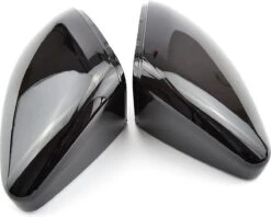 Zwarte Spiegelkappen - VW Golf 7 & 7,5 (GTI/R) - VW Touran - Met Gratis Gereedschap Tool - Auto Spiegels - Accesoires - Auto Accessoires - Ook Voor GTE/GTD