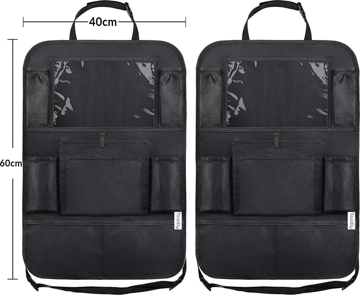 Merkloos Premium Luxe & Stevige Autostoel Organizer Met Tablet Houder - Set Van 2 - Auto Stoel Organiser - 6 Merkloos Premium Luxe & Stevige Autostoel Organizer Met Tablet Houder - Set Van 2 - Auto Stoel Organiser - - Image 6