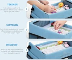 ‘’MOVENDO’’ Reistafel Voor Auto Kinderen – Autotafel – Speeltafel Auto – Travel Tray – Tekentafel – Opvouwbaar Met Tablethouder - Blauw -Maxi-Cosi Winkel 1200x996 1