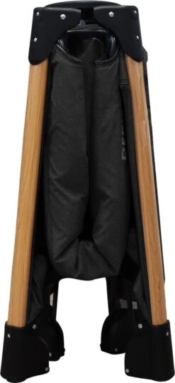 Deryan Luxe Campingbed Compleet - 120x60cm - Bodemverhoger - Verschoonblad - Opbergmand - Zwart -Maxi-Cosi Winkel 548x1200