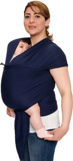 Baby Garden Draagdoek Donkerblauw - Ergonomisch - Original - Gratis Slabbetje -Maxi-Cosi Winkel 550x1200