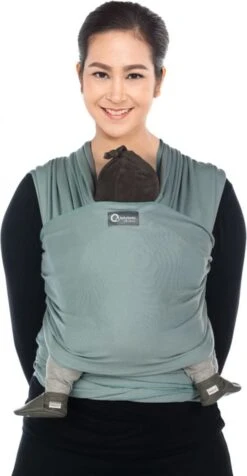 Babylonia - Tricot-Slen Organic - Draagdoek Baby - Silver Blue -Maxi-Cosi Winkel 623x1200 3