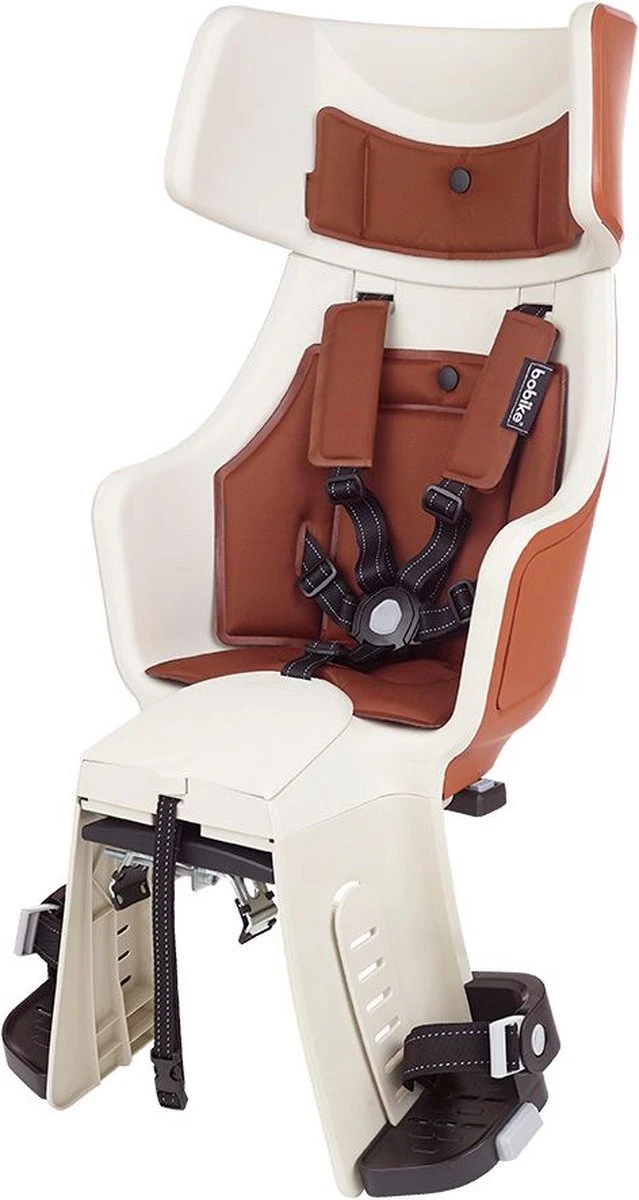 Bobike Exclusive Tour Maxi Plus LED Fietsstoeltje Achter - DB - Cinnamon Brown 2 Bobike Exclusive Tour Maxi Plus LED Fietsstoeltje Achter - DB - Cinnamon Brown - Image 2