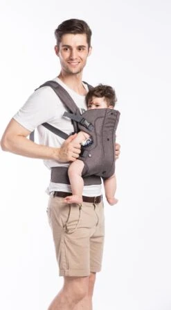 Fillikid Baby Draagzak 4 In 1 Ergonomisch - Buikdrager - Rugdrager - Multifunctioneel - Grijs -Maxi-Cosi Winkel 664x1200 2