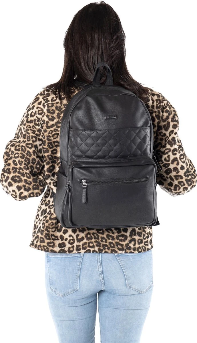 Kidzroom Popular Luiertas Rugzak - Zwart - Verschoonmatje - Flessenhouder 8 Kidzroom Popular Luiertas Rugzak - Zwart - Verschoonmatje - Flessenhouder - Image 8