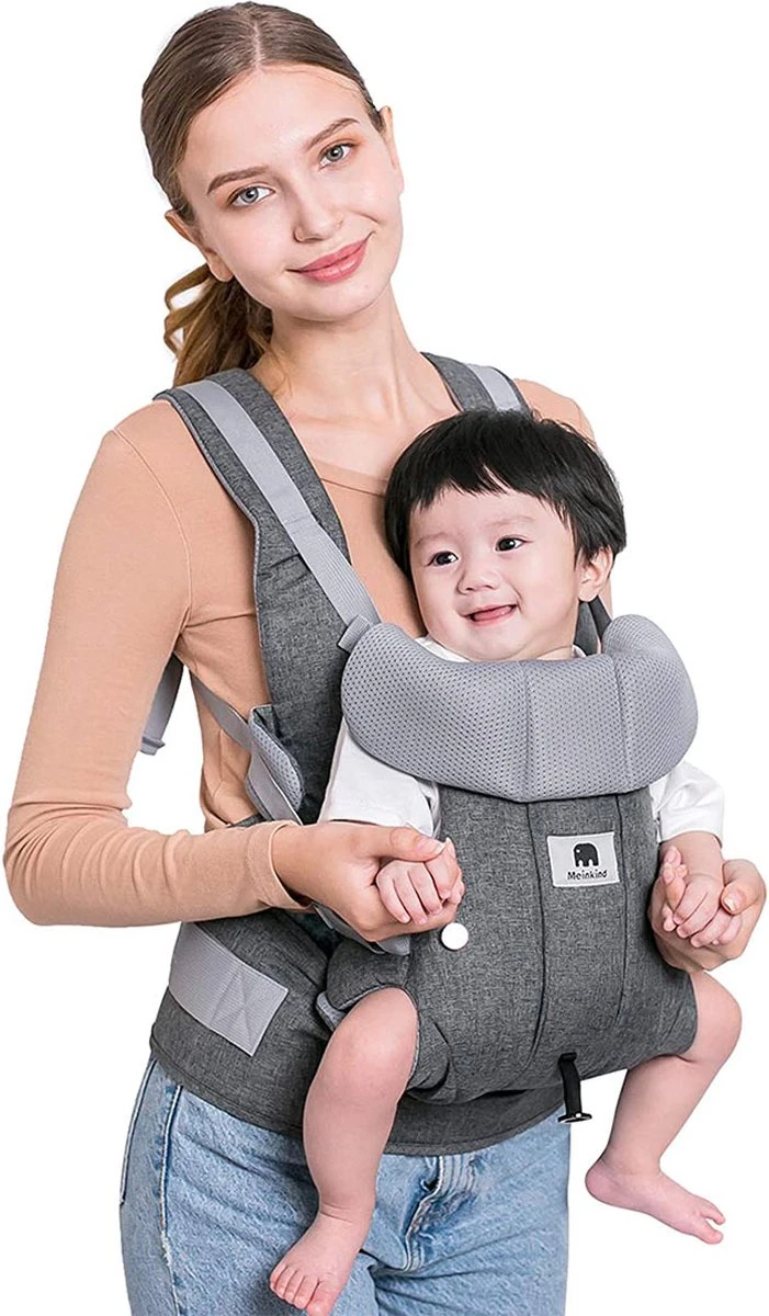 Deryan Meinkind Draagzak - Ergonomische Draagzak Vanaf Geboorte - Antraciet 1 Deryan Meinkind Draagzak - Ergonomische Draagzak Vanaf Geboorte - Antraciet