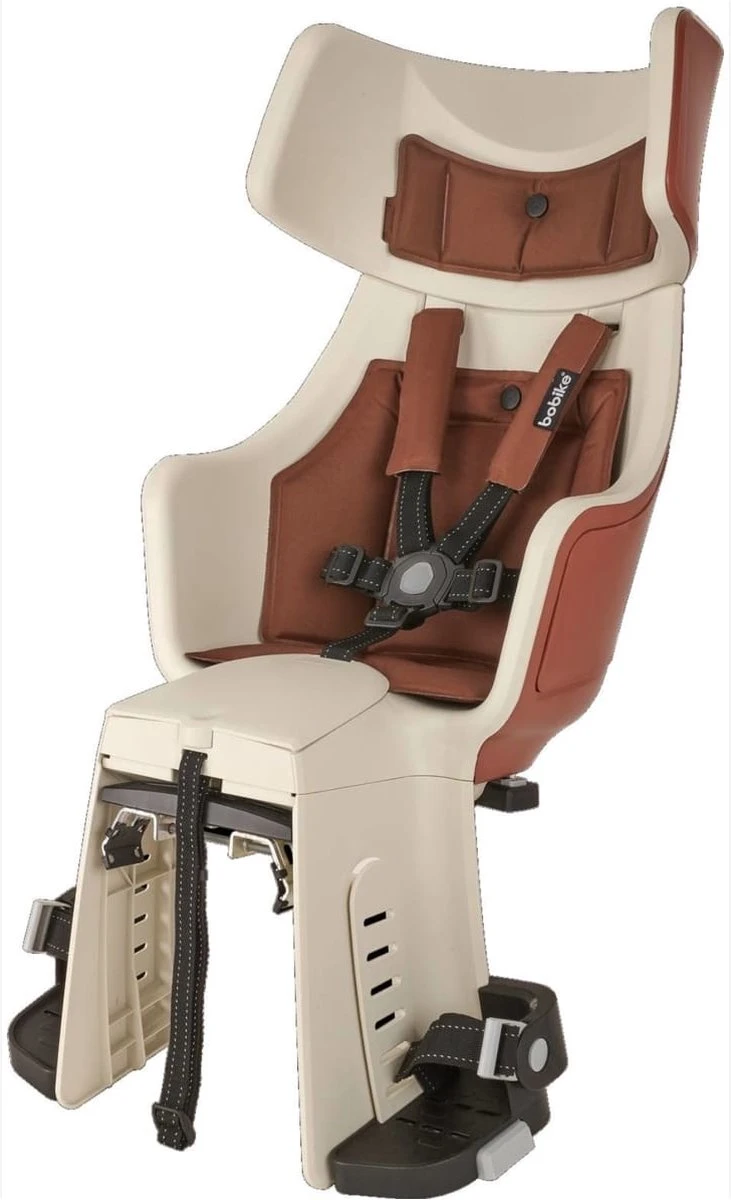 Bobike Exclusive Tour Maxi Plus LED Fietsstoeltje Achter - DB - Cinnamon Brown 1 Bobike Exclusive Tour Maxi Plus LED Fietsstoeltje Achter - DB - Cinnamon Brown