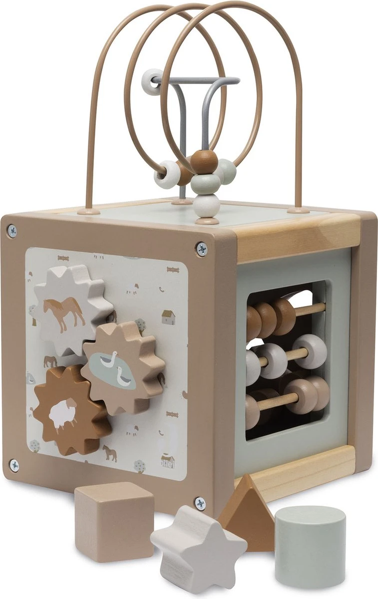 Jollein Houten Activiteitenkubus 15x15x15cm - Farm 6 Jollein Houten Activiteitenkubus 15x15x15cm - Farm - Image 6