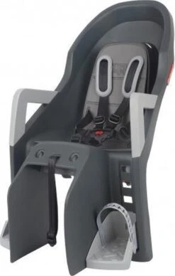 Polisport Guppy Maxi Kinderstoel Achter - Op Pakdrager - Grijs/zilver