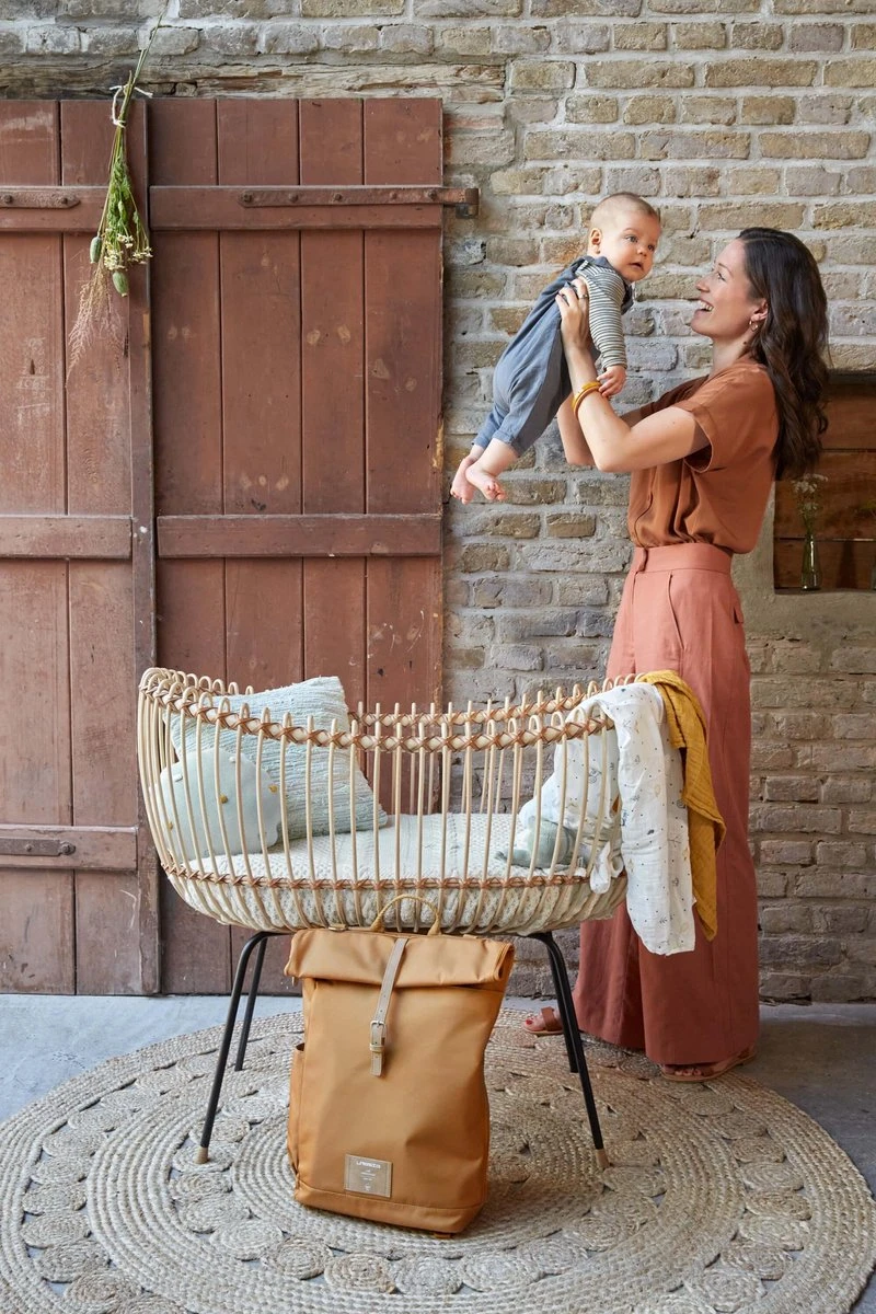 LÄSSIG Luiertas Rolltop Backpack Rugzak Incl Verschoningsmatje - Curry 6 LÄSSIG Luiertas Rolltop Backpack Rugzak Incl Verschoningsmatje - Curry - Image 6