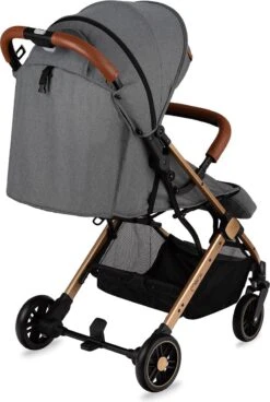 MoMi Wandelwagen - Compacte Lichtgewicht Buggy - Estelle - Gray-Gold (geschikt Van 6mnd - 15kg) -Maxi-Cosi Winkel 806x1200 4