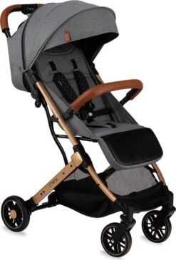 MoMi Wandelwagen - Compacte Lichtgewicht Buggy - Estelle - Gray-Gold (geschikt Van 6mnd - 15kg) -Maxi-Cosi Winkel 812x1200 4