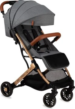 MoMi Wandelwagen - Compacte Lichtgewicht Buggy - Estelle - Gray-Gold (geschikt Van 6mnd - 15kg) -Maxi-Cosi Winkel 820x1200 5