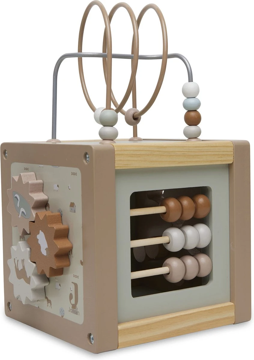 Jollein Houten Activiteitenkubus 15x15x15cm - Farm 2 Jollein Houten Activiteitenkubus 15x15x15cm - Farm - Image 2