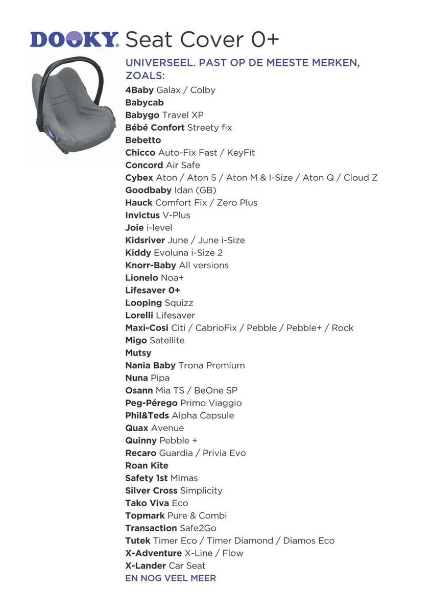 Dooky Seat Cover 0+ Autostoel Hoes Zwart Uni 2 Dooky Seat Cover 0+ Autostoel Hoes Zwart Uni - Image 2