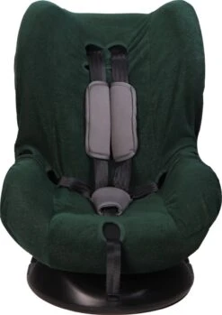 MamaLoes Badstof Emerald Green Groep 1+ Autostoelhoes ML6383
