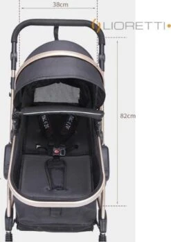 Merkloos Lioretti® Luxe Baby Buggy 3 In 1 | Baby Wagen | Kinderwagen Met Stoel En Wieg | Inklapbaar | Hoge Kwaliteit | Combi | Zwart -Maxi-Cosi Winkel 849x1200 7