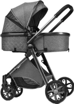 Merkloos Kinderwagen 3-in-1 – Luxe Kinderwagen - Buggy – Wandelwagen - Multifunctioneel – Opklapbaar – Incl Autostoel – Donkergrijs -Maxi-Cosi Winkel 853x1200 6