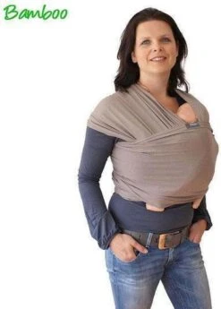Smallvips Draagdoek Taupe - Rekbare Draagdoek Van Bamboo - Heerlijk Zacht En Koel - Ergonomisch Dragen -Maxi-Cosi Winkel 858x1200 4