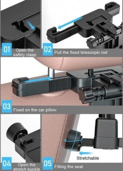 Multifunctionele Auto Tafel Voor Laptop Achterbank Snacks Fast Food Eetbak Drinken Computer Stoel Eettafel Beker Hoofdsteun Houder Klaptafel Stand Voor Telefoon & Tablet IPad -Maxi-Cosi Winkel 864x1200