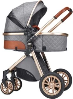 Merkloos Kinderwagen 3-in-1 – Luxe Kinderwagen - Buggy – Wandelwagen - Multifunctioneel – Opklapbaar – Incl Autostoel – Grijs -Maxi-Cosi Winkel 887x1200 4
