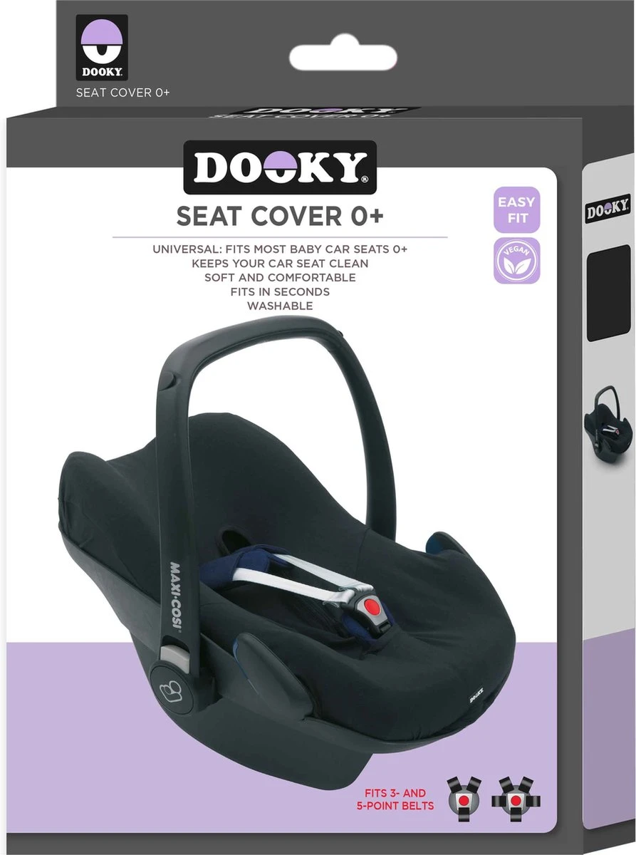 Dooky Seat Cover 0+ Autostoel Hoes Zwart Uni 4 Dooky Seat Cover 0+ Autostoel Hoes Zwart Uni - Image 4