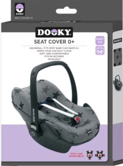 Dooky Seat Cover 0+ Autostoel Hoes - Grey Star -Maxi-Cosi Winkel 893x1200 4