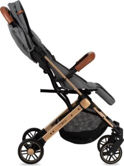 MoMi Wandelwagen - Compacte Lichtgewicht Buggy - Estelle - Gray-Gold (geschikt Van 6mnd - 15kg) -Maxi-Cosi Winkel 895x1200 4