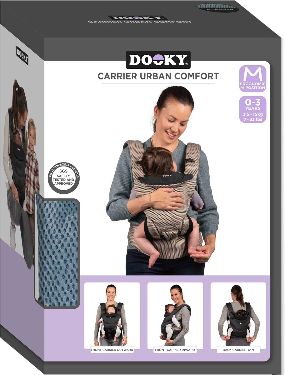 Dooky Ergonomische Draagzak Urban Comfort Green Emerald 8 Dooky Ergonomische Draagzak Urban Comfort Green Emerald - Image 8