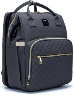 Luiertas - Multifuctioneel Luiertas 3 In 1 - Met Babybedje - Met Verschoningsmatje - Grijs - Met Usb - Met Verdikt Matras -Maxi-Cosi Winkel 923x1200 4