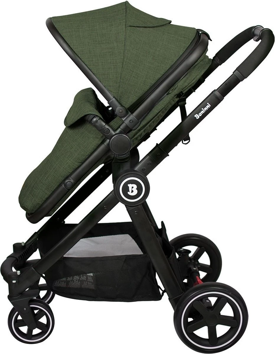 Baninni Kinderwagen Otto 3 In 1 Olive Green 5 Baninni Kinderwagen Otto 3 In 1 Olive Green - Image 5