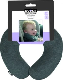 Dooky Neck Pillow Nekkussen Zacht Velours Grijs