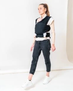 ByKay - Draagdoek - Rekbaar - Black - Maat M - Organic Katoen - Stretchy Wrap Deluxe - 3 Jaar - Buik - Heup -Maxi-Cosi Winkel 960x1200 12