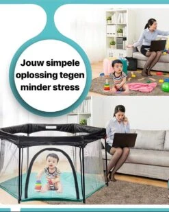 Deryan Draagbare Kinderbox - Zwart - Vaste Matrasbodem - Reisbox - Campingbedje -Maxi-Cosi Winkel 960x1200 16