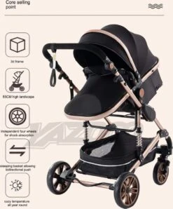 Merkloos Luxe Multi-functionele 3 In 1 Wandelwagen - Babywagen - Kwalitatieve Buggy - Opklapbare Kinderwagen - Licht En Flexibel -Maxi-Cosi Winkel 996x1200 2